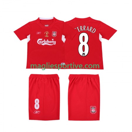 Completo Calcio Liverpool GERRARD 8 LWP 2004 Retro Divisa Prima 2005